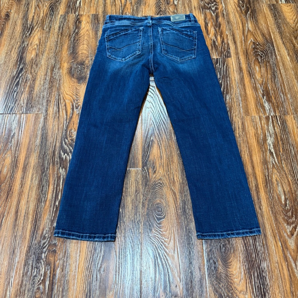 BKE Payton Universal Fit Mid-Rise Straight Leg Dark Wash Capri Jeans Womens 26
